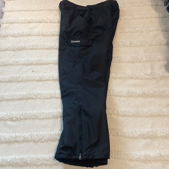 Zermatt snow ski pants snowboarding insulated black zipper pockets men’s size XL - Picture 14 of 16